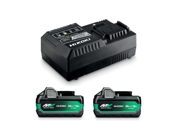 Hikoki Batteripakke 18/36V Multivolt 2 x Battert 18V (5,0Ah) / 36V (2,5Ah)